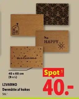 Lidl LIVARNO Dørmåtte af kokos tilbud