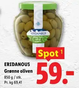 Lidl ERIDANOUS Grønne oliven tilbud