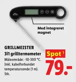 Lidl GRILLMEISTER 3i1 grilltermometer tilbud
