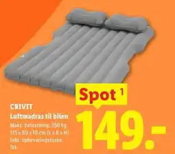 Lidl CRIVIT Luftmadras til bilen tilbud