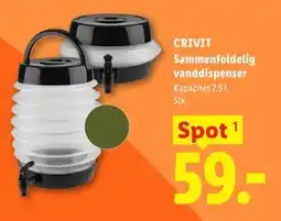 Lidl CRIVIT Sammenfoldelig vanddispenser tilbud