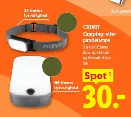 Lidl CRIVIT Camping- eller pandelampe tilbud