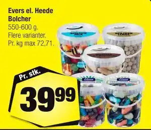 Calle Evers el. Heede Bolcher tilbud