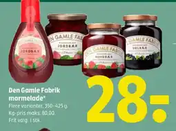 Coop 365 Den Gamle Fabrik marmelade tilbud