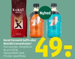 Coop 365 Karat formalet kaffe eller Nescafe Concentrates tilbud