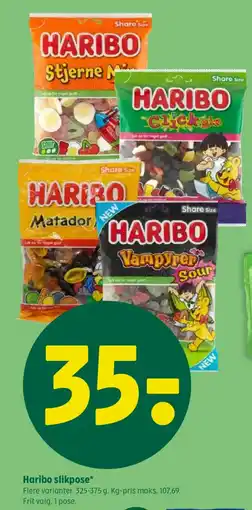 Coop 365 Haribo slikpose tilbud