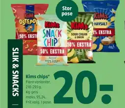 Coop 365 Kims chips tilbud