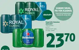 Coop 365 Royal eller Heineken alkoholfri tilbud