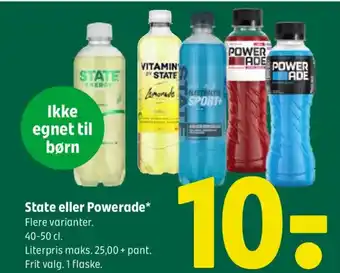 Coop 365 State eller Powerade tilbud