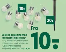 Coop 365 Solcelle belysning med krakeleret glas kugle tilbud
