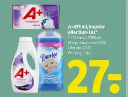 Coop 365 A+ 675 ml, kapsler eller Dun-Let tilbud