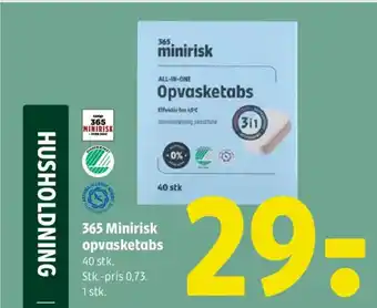 Coop 365 365 Minirisk opvasketabs tilbud