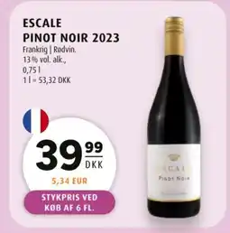 Scandinavian Park Escale Pinot noir 2023 tilbud