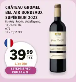 Scandinavian Park Château Gromel bel air Bordeaux supérieur 2023 tilbud