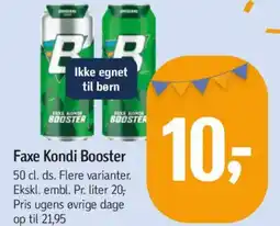 Føtex Faxe Kondi Booster tilbud