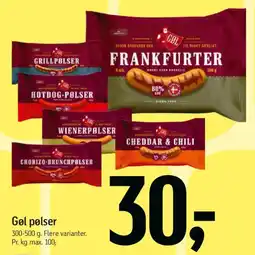 Føtex Gol pølser tilbud