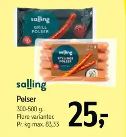 Føtex Salling Pølser tilbud