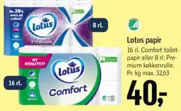 Føtex Lotus papir tilbud