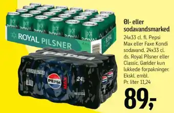 Føtex Øl-eller sodavandsmarked tilbud