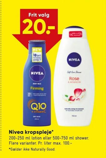 Bilka Nivea kropspleje tilbud