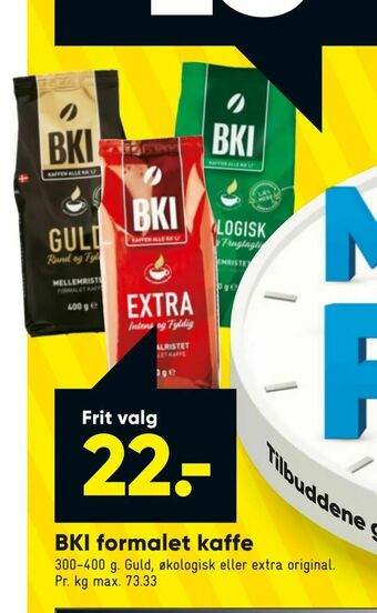 Bilka BKI formalet kaffe tilbud