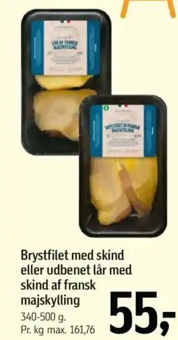 Føtex Brystfilet med skind eller udbenet lår med skind af fransk majskylling tilbud