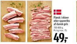 Føtex Flæsk i skiver eller spareribs af dansk gris tilbud