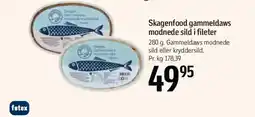 Føtex Skagenfood gammeldaws modnede sild i fileter tilbud