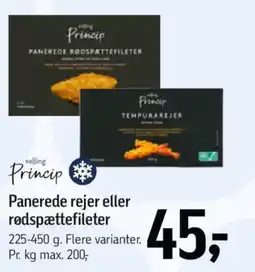 Føtex Panerede rejer eller rødspættefileter tilbud