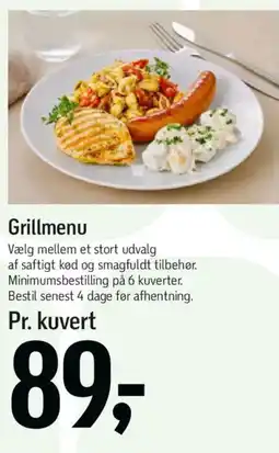Føtex Grillmenu tilbud