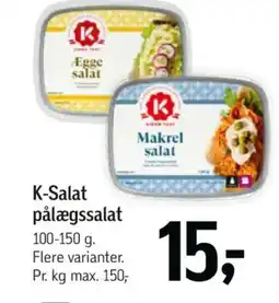 Føtex K-Salat pålægssalat tilbud