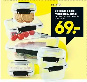 Bilka Sistema 6 dele madopbevaring tilbud