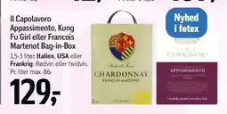 Føtex Il Capolavoro Appassimento, Kung Fu Girl eller Francois Martenot Bag-in-Box tilbud