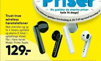 Bilka Trust true wireless høretelefoner tilbud