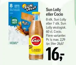 Føtex Sun Lolly eller Cocio tilbud