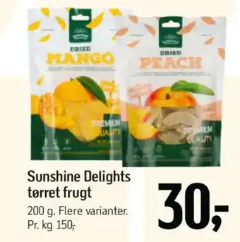 Føtex Sunshine Delights tørret frugt tilbud