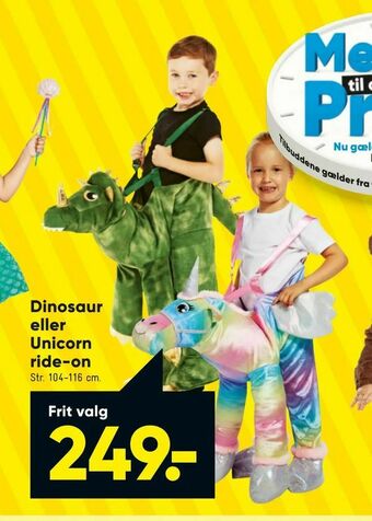 Dinosaur eller Unicorn ride-on