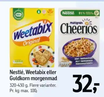 Føtex Nestlé, Weetabix eller Guldkorn morgenmad tilbud
