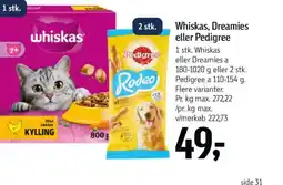 Føtex Whiskas, Dreamies eller Pedigree tilbud