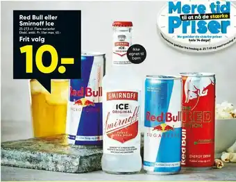 Bilka Red Bull eller Smirnoff Ice tilbud