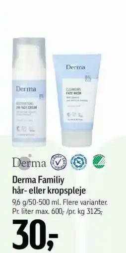 Føtex Derma Familiy hår- eller kropspleje tilbud