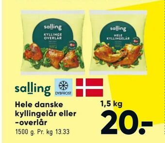 Bilka Hele danske kyllingelår eller -overlår tilbud