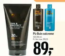 Føtex Piz Buin solcreme tilbud