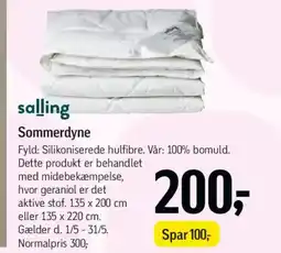 Føtex Salling sommerdyne tilbud