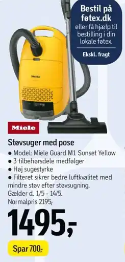 Føtex Støvsuger med pose tilbud