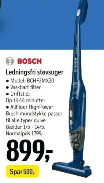 Føtex BOSCH Ledningsfri støvsuger tilbud