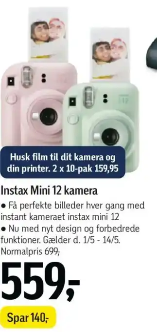 Føtex Instax Mini 12 kamera tilbud