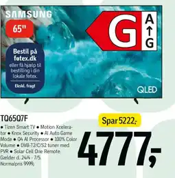 Føtex Samsung 65" tq65q7f tilbud