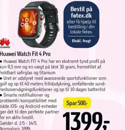 Føtex Huawei Watch Fit 4 Pro tilbud