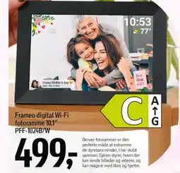 Føtex Frameo digital Wi-Fi fotoramme 10,1" PFF-1024B/W tilbud
